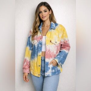 Levi's Oversized Vintage Fit Tie-Dye
Denim Trucker Jacket M